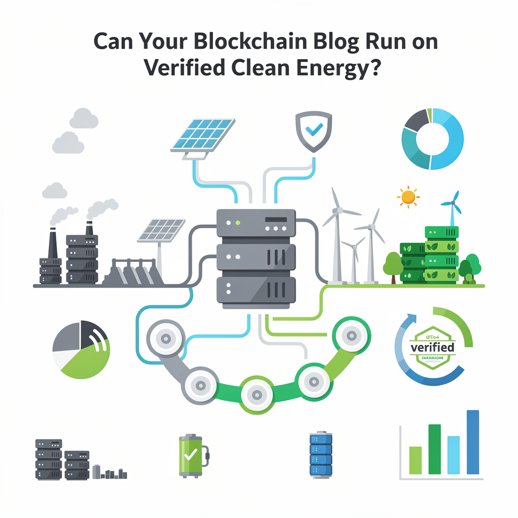 Green Web Hosting for Crypto Sites - Can Your Blockchain Blog Run on Verified Clean Energy? 관련 이미지